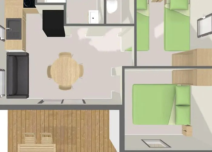 39m² Pour 4 Personnes Avec Terrasse - Api-1-52-669 *